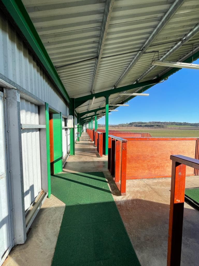 driving range bays from the side